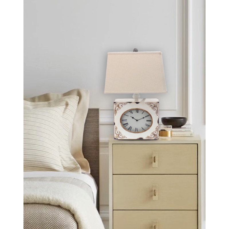 Holloman Table Lamp, 22" H x 7" W x 4" D, White