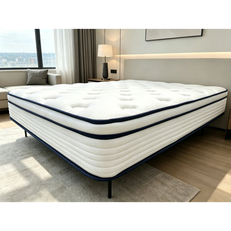Knitted Fabric Cover Pocket Sprung Mattress Medium Firm Breathable Support Mattress , King
