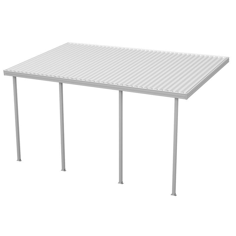 Auvent de patio en pente blanc, l 240 po x P 96 po