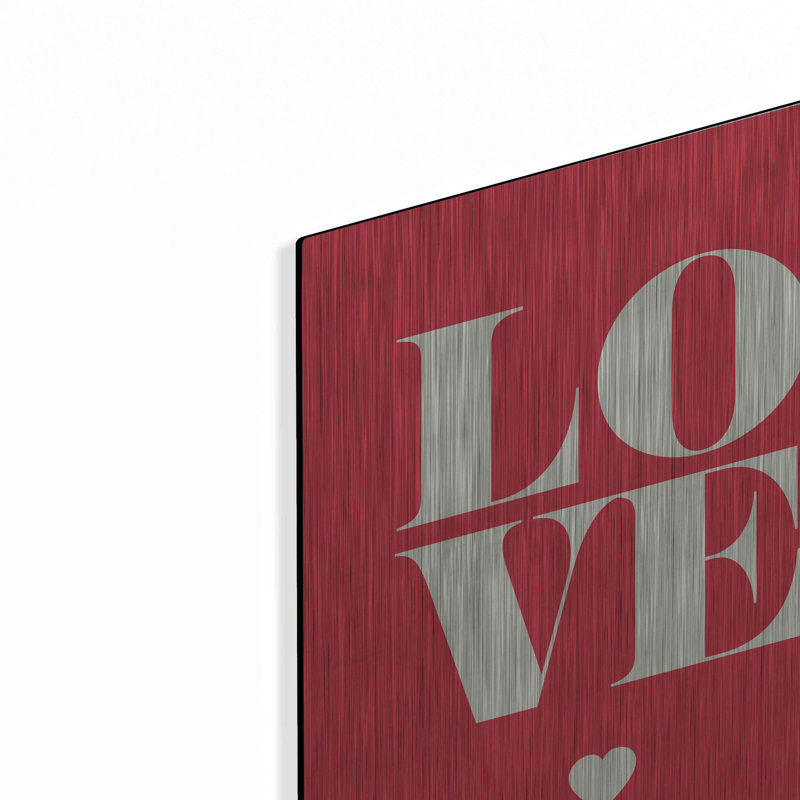 «Love» par GraphINC, art mural en métal, H 16 po x l 12 po