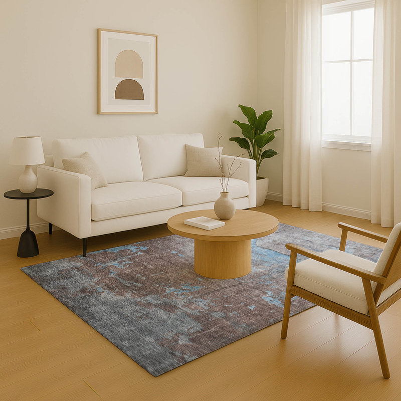 Premium Machine Washable Larrison AMF1780 Modern Rug, Rectangle 2'6" x 3'10"
