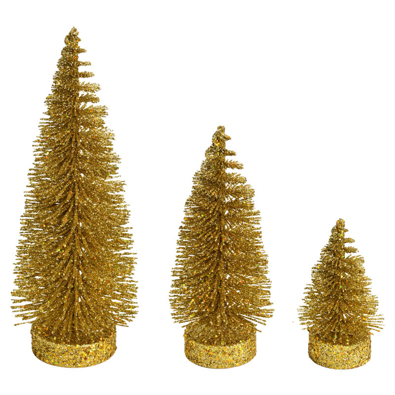 Arbre de Noël artificiel pin 3 à 5 po à 7 po, 3 pièces