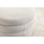 007-Repose-pieds rond avec repose-pieds en velours ivoire