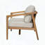 Causeuse d'extérieur en bois d'acacia avec coussins