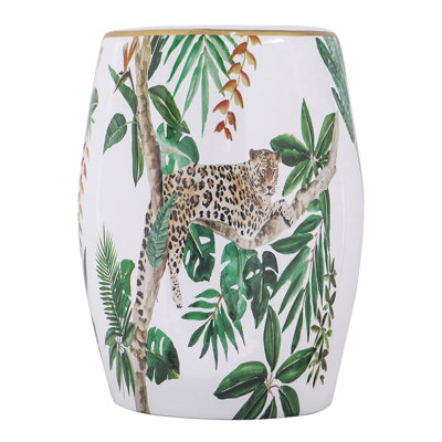 13X13x18" Ceramic Garden Stool