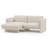 Annalise Leather 80" Left Chaise Sofa, Cream-753842727