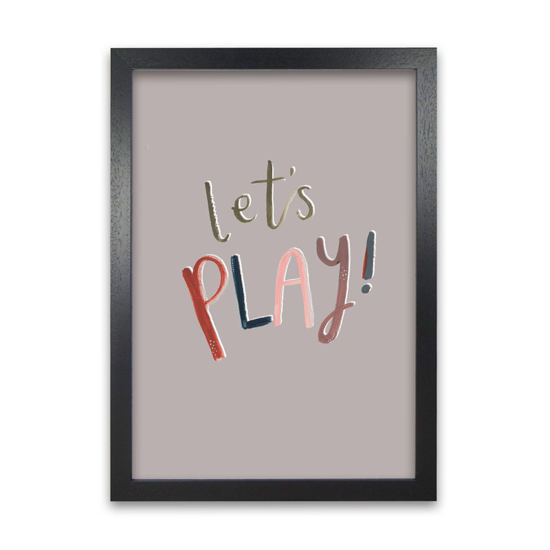 Let's Play by Laura Irwin - Print, 84cm H x 59.4cm W x 3cm D, Black Framed