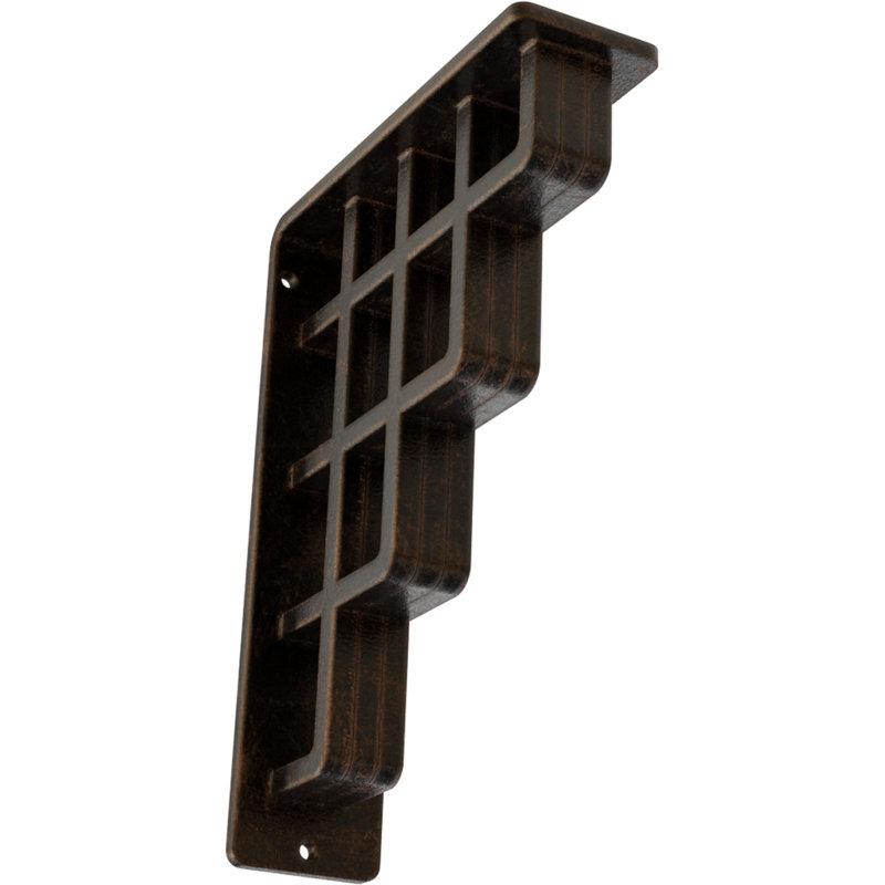 Support en fer forgé Diane, Bronze vieilli, H 8 po x l 2 po x P 5,5 po