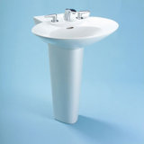 Pacifica Ceramic 26" Pedestal Bathroom Sink with Overflow