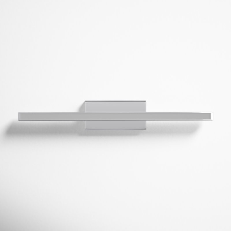Rochelle LED Flush Mounted Sconce, 2.75" H x 18" W x 1.63" D, Chrome
