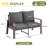 2-Seater Outdoor Patio Loveseat – All-Weather Aluminum Frame with Premium Cushions-701850017