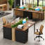 Bureau d'ordinateur 47 po avec 5 tiroirs et armoire réversible, bureau rustique et personnel avec rangement, table d'écriture moderne pour petits espaces