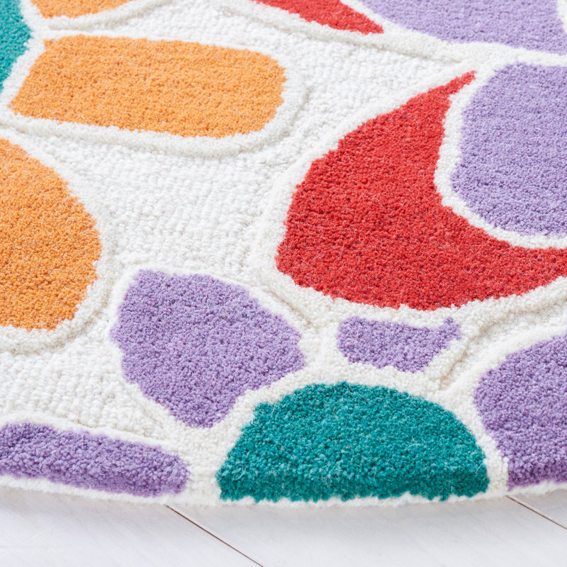 Asfrith Hand Tufted Wool And Cotton With Latex Rug, Rectangle 4' x 6'