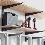 delta Heavy Duty Steel Wall Mounted Adjustable 3-Tier Lumber Storage Garage Rack