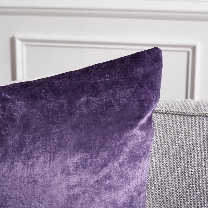 Cotton Blend Throw Pillow, 22" H x 22" W, Purple
