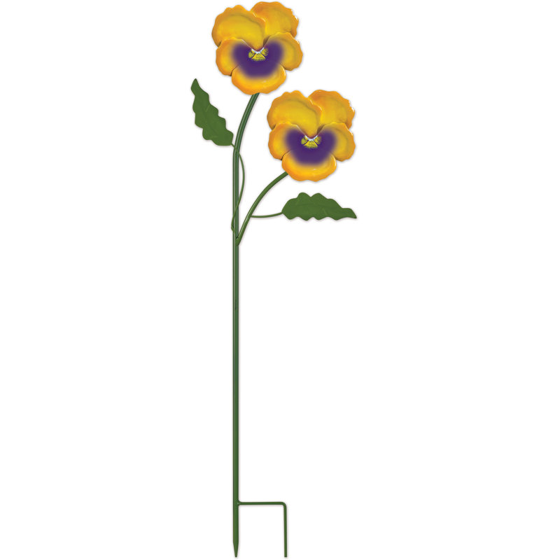 Felismina Metal Plants & Flowers Garden Stake, Yellow