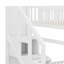 Lit superposé compact au sol avec escalier de rangement-130147960