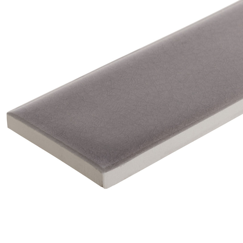 Crackle 2.5" x 8" Ceramic Stone Look Subway Wall Tile, Purple
