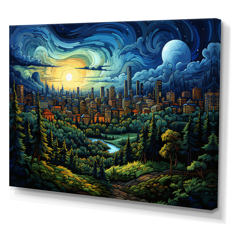 «Masterry Toronto The Starry II» sur toile, H 24 po x l 32 po x P 1 po, Toile tendue
