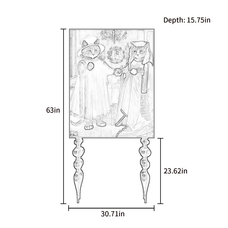 Armoire moderne à double porte minimaliste, Noir/vert