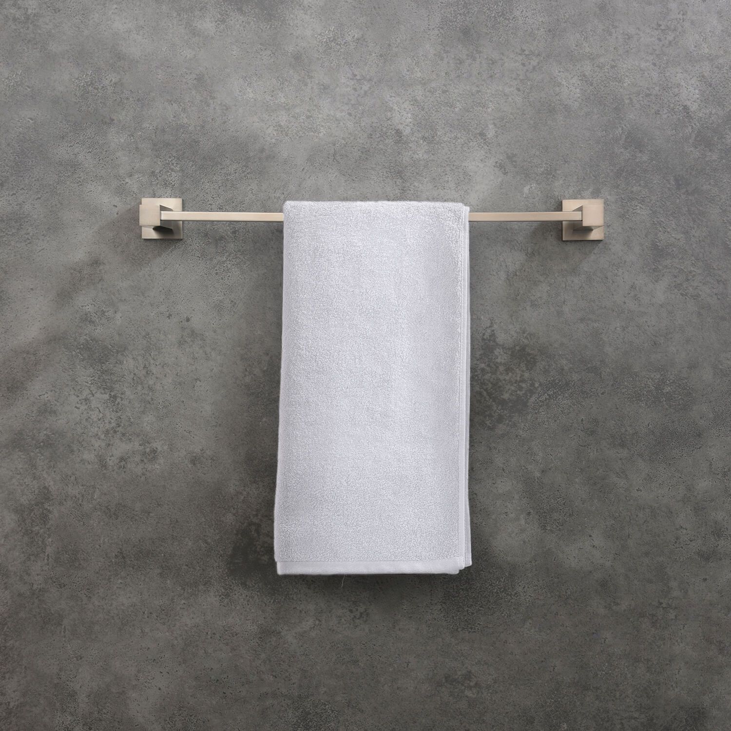 Cube 20" Wall Mounted Towel Bar, Brushed Nickel