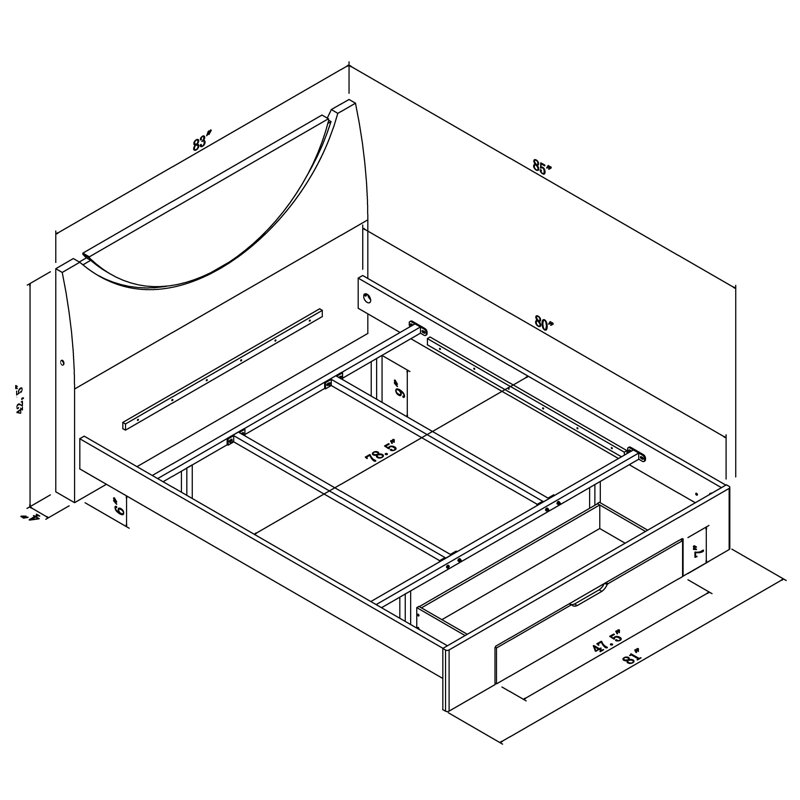 Platform Storage Bed, California King