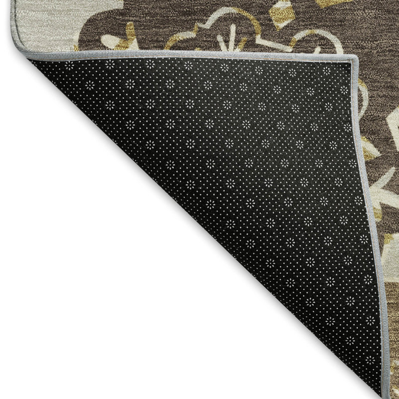 Tapis d'intérieur / extérieur Adalaide ACN2353 lavable à la machine, Rond 8 pi