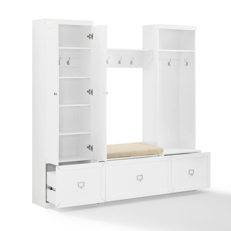 Arbre d'entrée Cresthire avec banc, Blanc