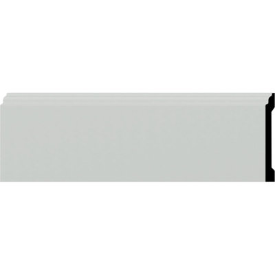 Endurathane Remington Baseboard Moulding, 5 7/8"H x 5/8"P x 94 1/2"L, Factory Primed