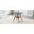 31.5-Inch Diameter Circular Dining Table, Black MDF Vacuum Formed Tabletop, Walnut  Wood Legs, With Suspended Woven Storage Basket Structure. A Casual Coffee Table Suitable For 2-4 People.-402521629