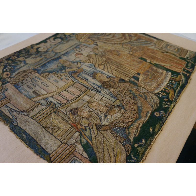 Antique 16th Century Figurative Flemish Wall Hanging Tapestry