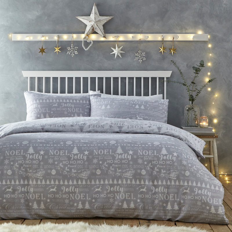 Parkville Polyester No Pattern Duvet Cover Set with Pillowcases Included, Silver, Double - 2 Standard Pillowcases