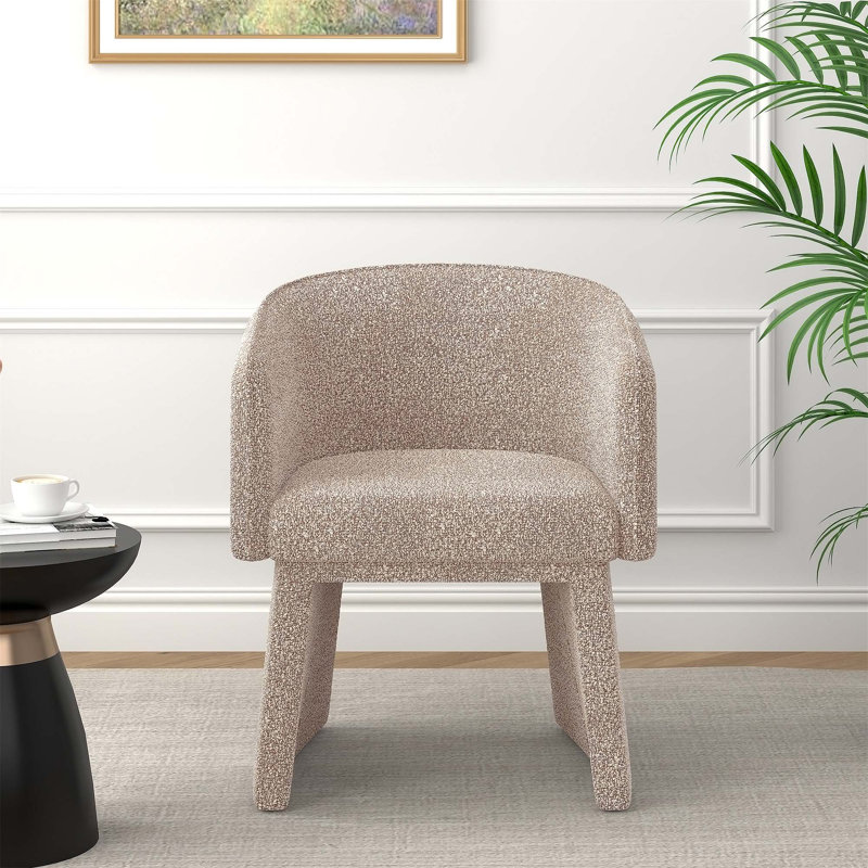 Chaise de charme charmante et moderne avec une utilisation polyvalente et un confort supérieur, Tissu kaki