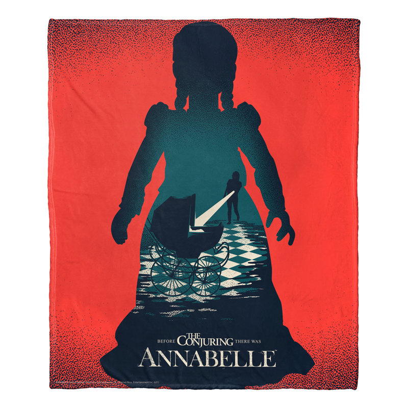 Warner Bros. Annabelle 2 Poster Silk Touch Throw Blanket, Horror Fan Gift, 50x60 Inches