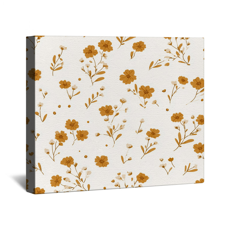 Papier peint floral sur toile - motif mural en plusieurs tailles, 11 x 14 inches
