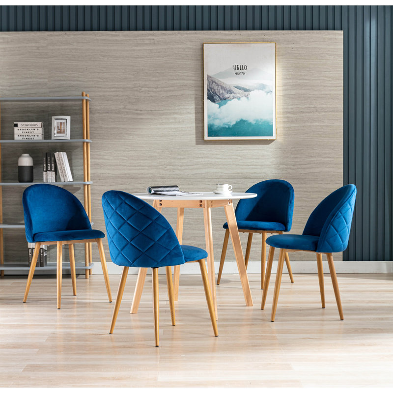 Kerstetter Upholstered Dining Chair, Blue