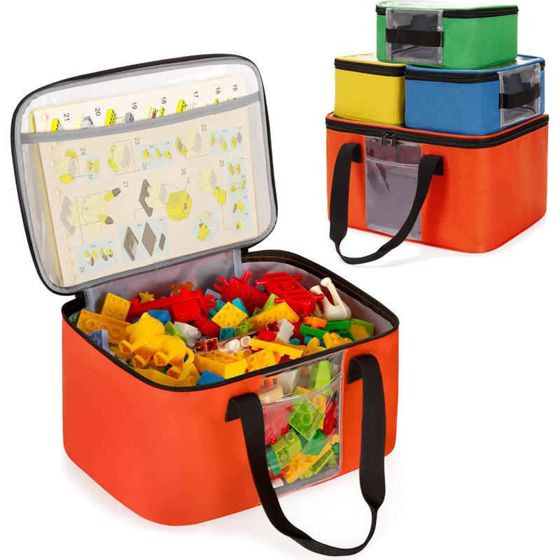 Grand rangement pour jouets avec 3 sacs à fermeture à glissière