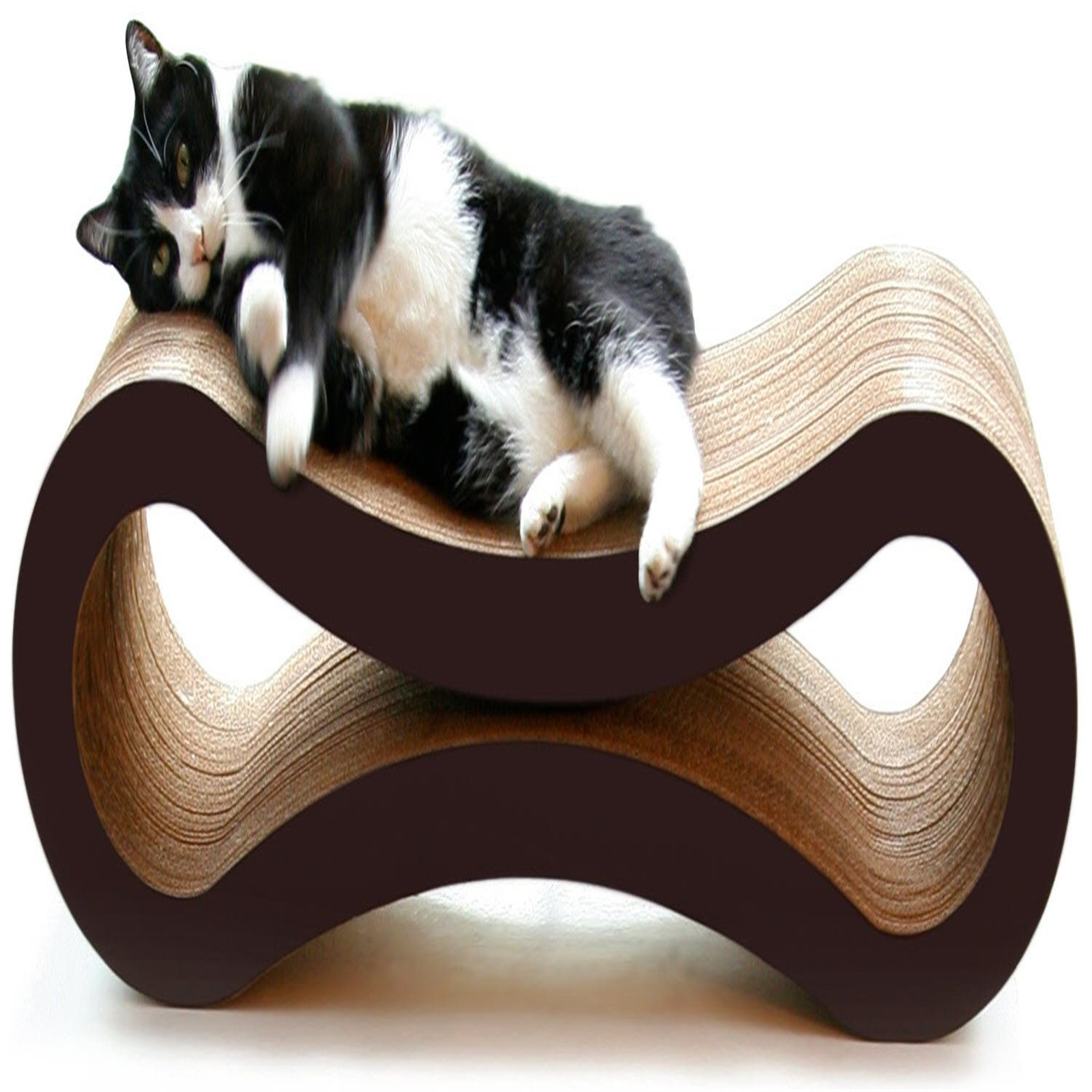 2x Cat Scratch Cardboard Catnip Scratching Pad Scratcher Lounge Sofa Bed  Post