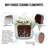 American White Oak Glossy 4 Pieces Ceramic Planter, Suitable For Indoor And Outdoor Decor, Frost- Weather-, Built-In Drainage Root Development, 13.68" L X W 11.73" H Heat- All-Weather Proof, Great-958338442