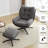 Jakirrah Upholstered Swivel Accent Chair with Ottoman-890605971
