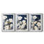FLORAL Series CCCCLXXXXI - Impression encadrée sur mesure de qualité supérieure - 3 pièces-244043018