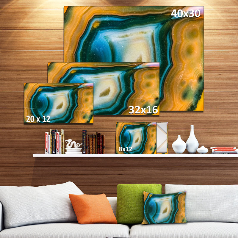 « coloré agate pattern », impression sur toile tendue, H 8 po x l 12 po