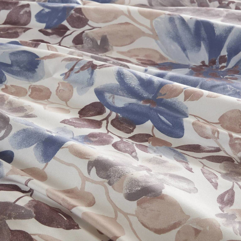 Édredon bleu aquarelle pour lit très grand, matelas de 16 po, microfibre douce, draps lavables à la machine