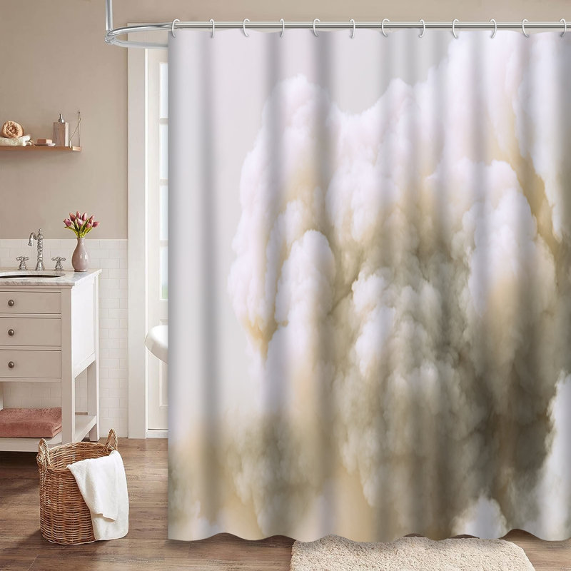Rideau de douche Smoke Swirling Desert, L 72 po x l 84 po