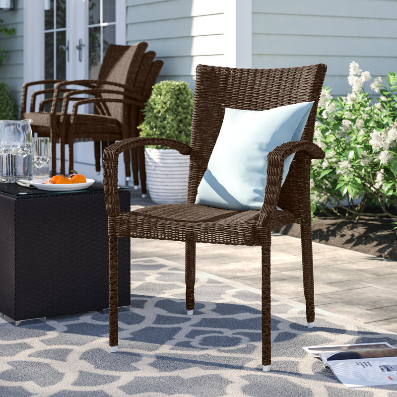 Alyisa Outdoor Stacking Dining Armchair