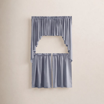 2-Piece Opaque Polyester Swag Window Valance