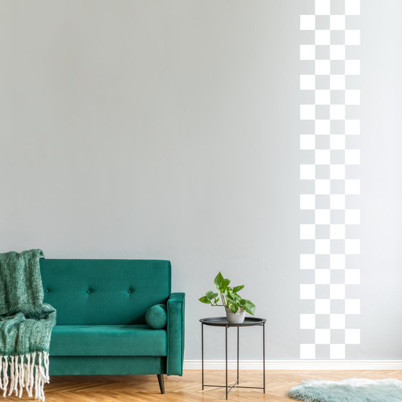 Abstract Non-Wall Damaging Wall Decal, White