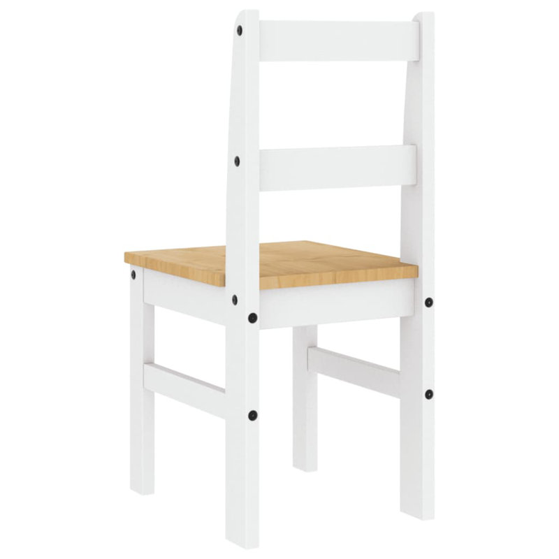 Aquan 45cm H Solid Wood Side Chair, White/Brown