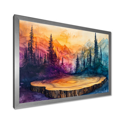 Paysage de l'Alaska sur un plateau en bois - art mural Alaska