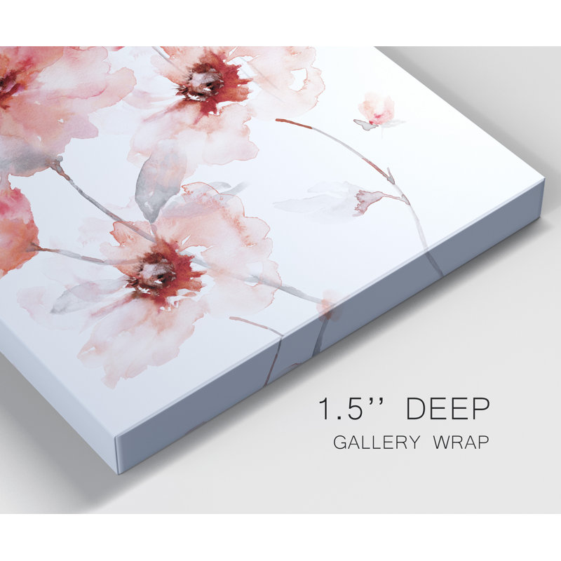 «Translucent Blush I» par Nan - reproduction d'art sur toile tendue, H 20 po x l 16 po x P 1 po